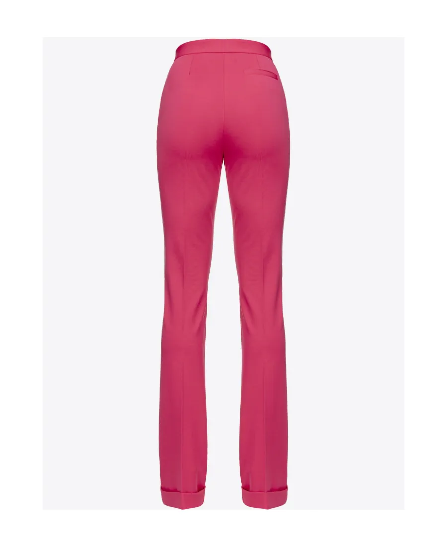 Pressed-Crease High-Waist Trousers