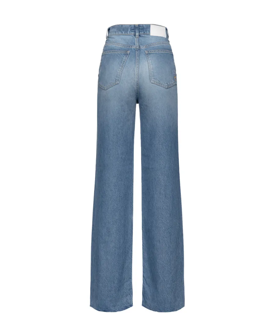 Pinko Logo Patch Straight Leg Jeans