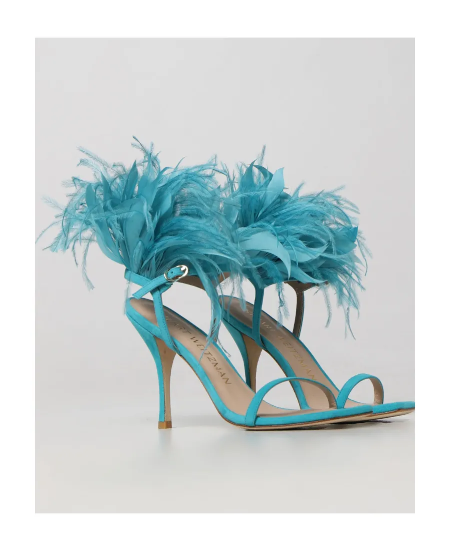 Feather High-Heeled Sandals