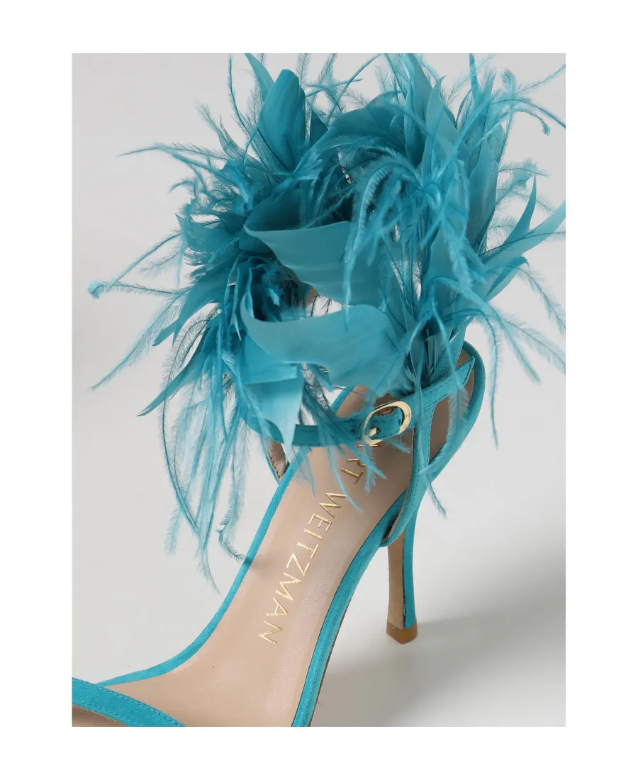 Feather High-Heeled Sandals