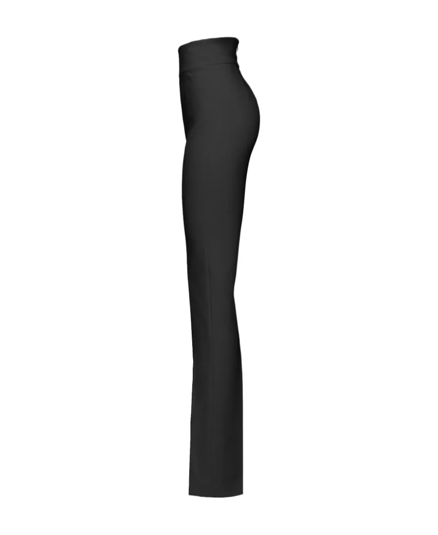 High-Waisted Front-Slit Trousers