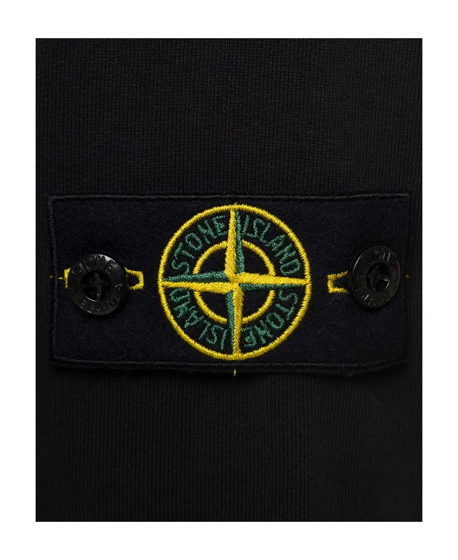 Stone Island Junior Logo Patch Long Sleeved Hoodie