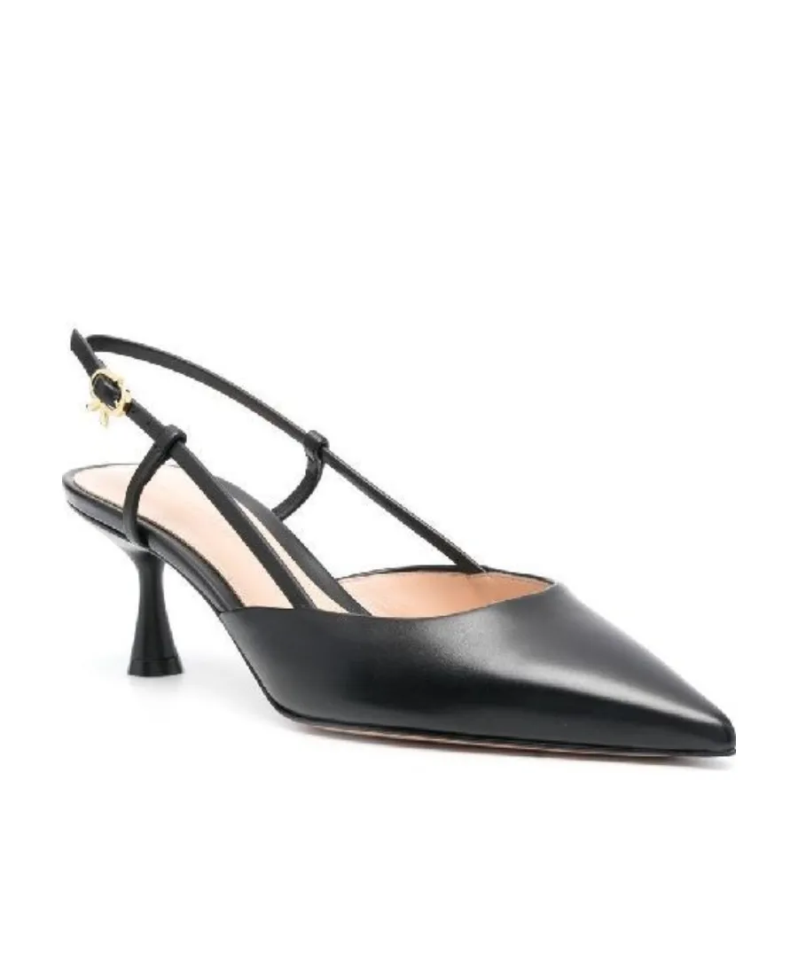 Gianvito Rossi Pointed-Toe Slingback Buckle-Fastened Pumps