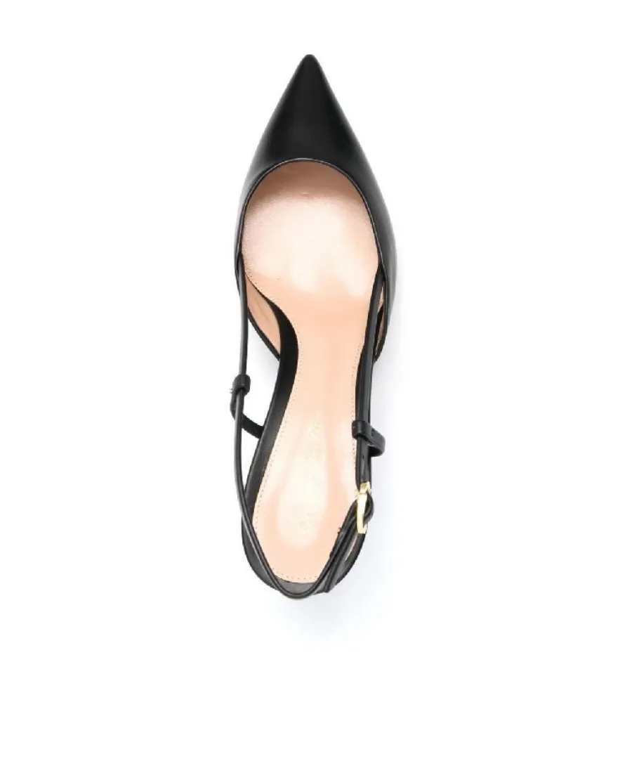 Gianvito Rossi Pointed-Toe Slingback Buckle-Fastened Pumps