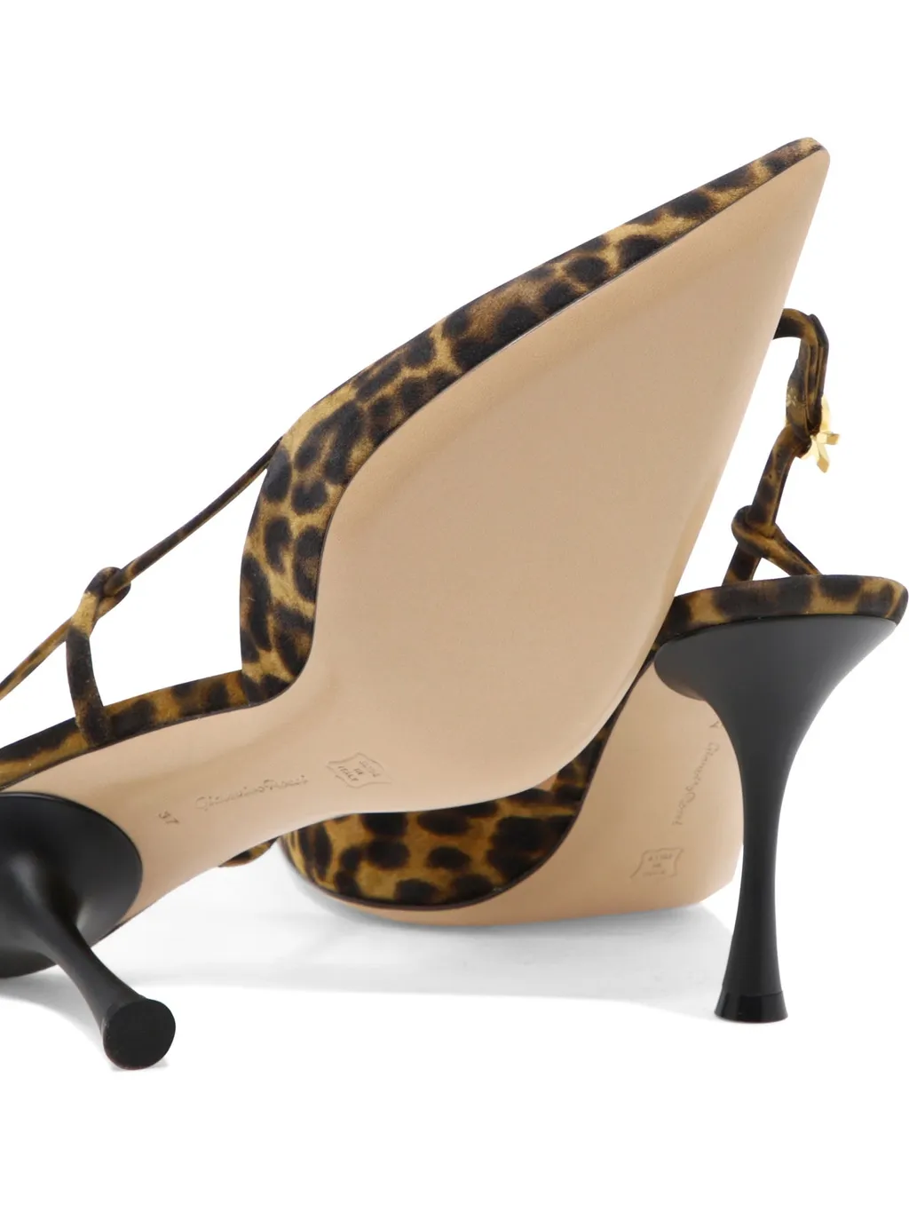 Gianvito Rossi Leopard Print Slingback Pump