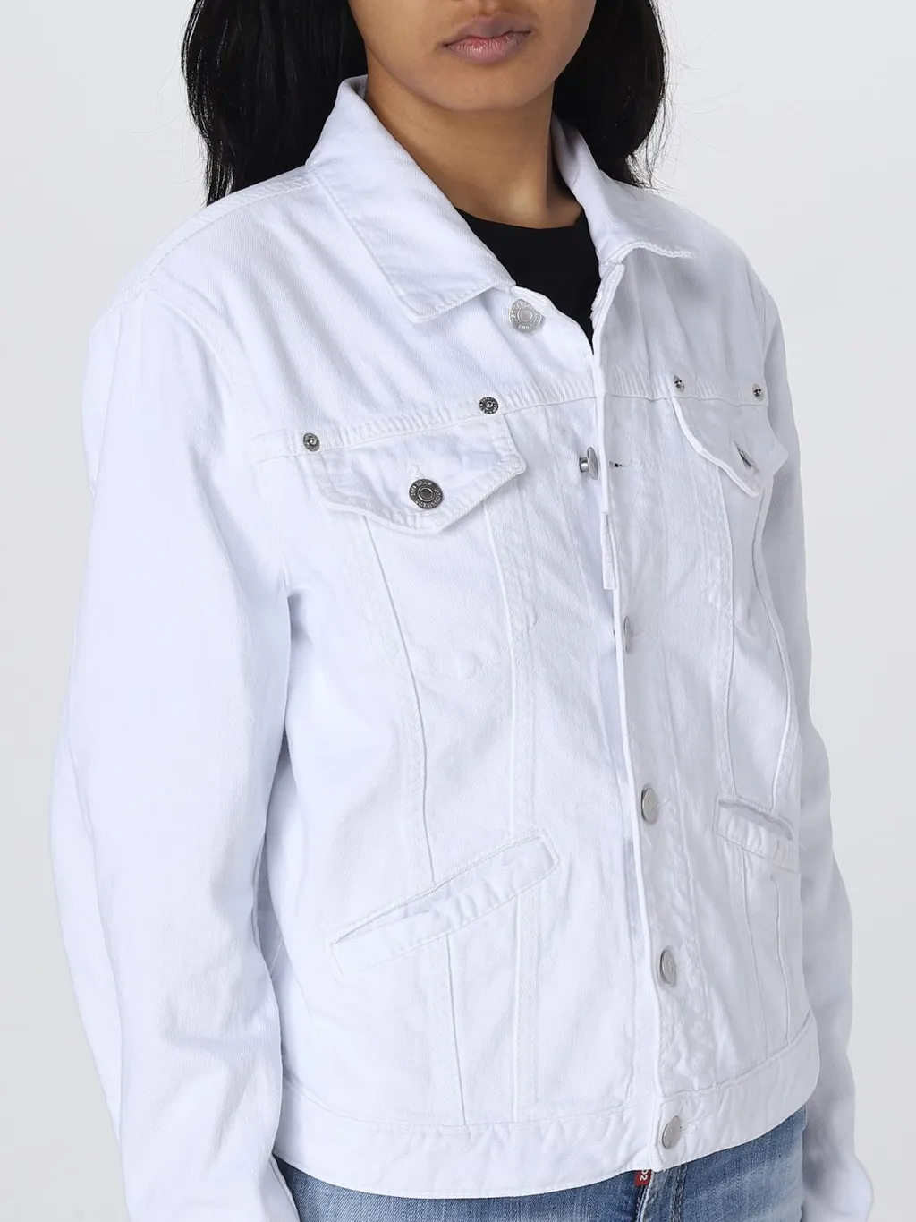 Dsquared2 Buttoned Long-Sleeved Denim Jacket