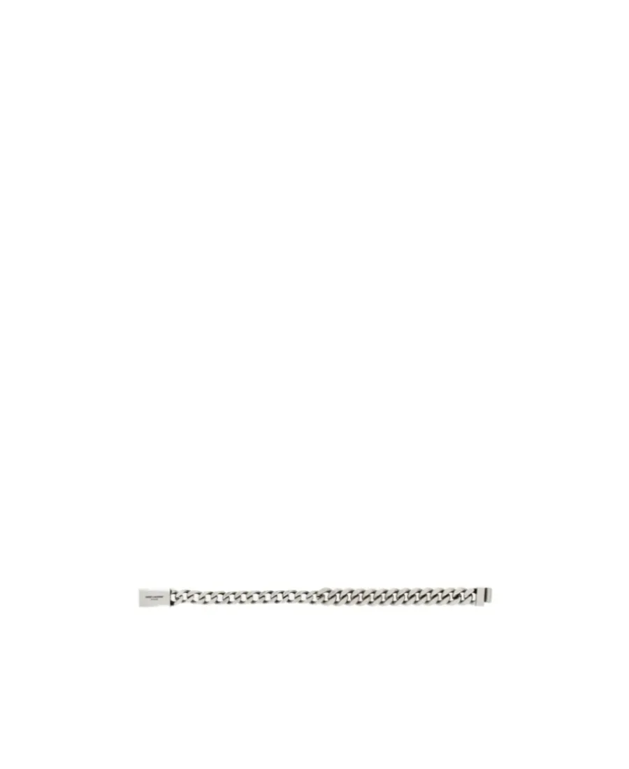 Saint Laurent Logo Engraved Chained Bracelet