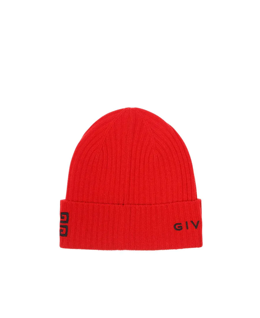 Givenchy Logo Embroidered Knitted Beanie