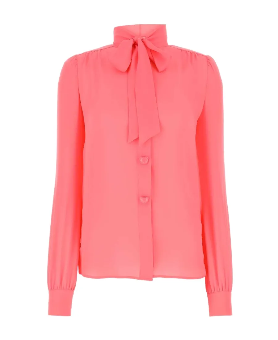 Moschino Bow-Tie Buttoned Blouse