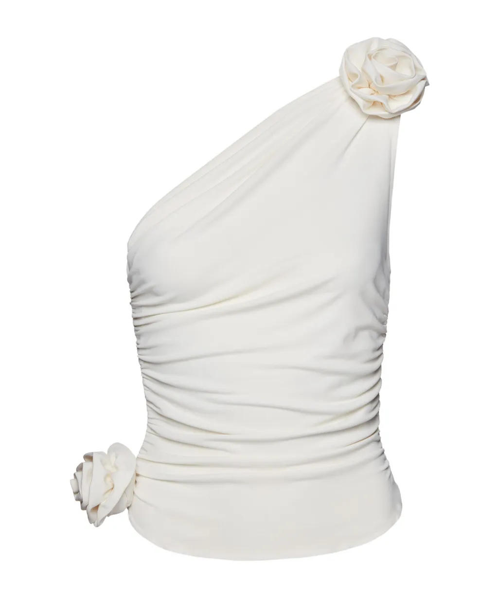 Magda Butrym One Shoulder Ruched Top