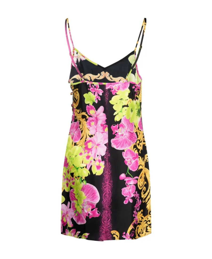 Medusa-Print Spaghetti-Strap Dress