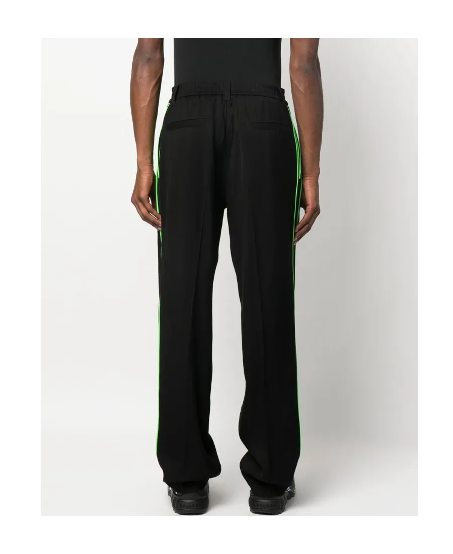 Versace Stripe-Detailed Straight-Hem Trousers