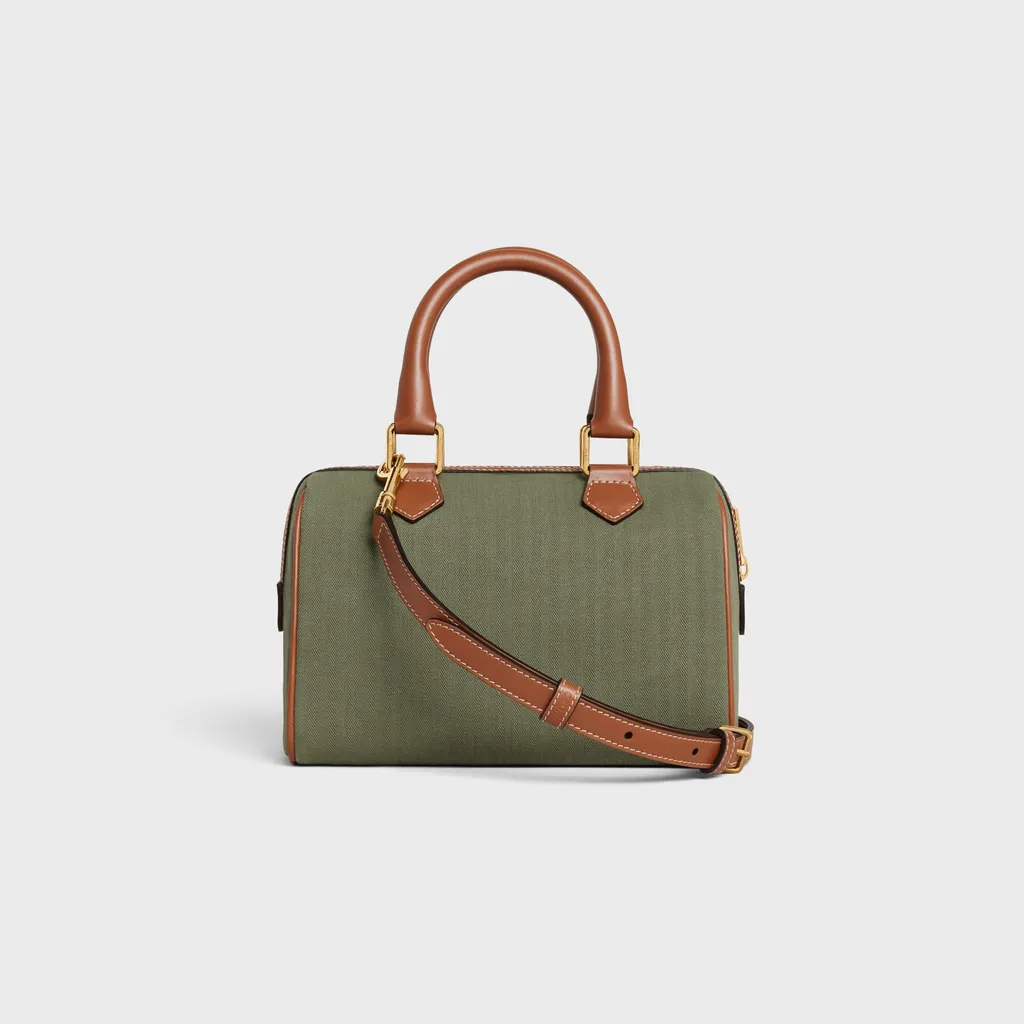 Small Boston Cuir Triomphe In Textile And Calfskin