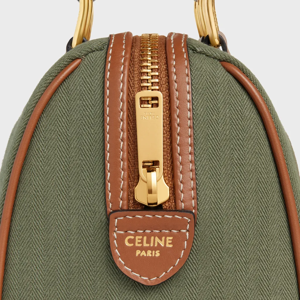 Small Boston Cuir Triomphe In Textile And Calfskin