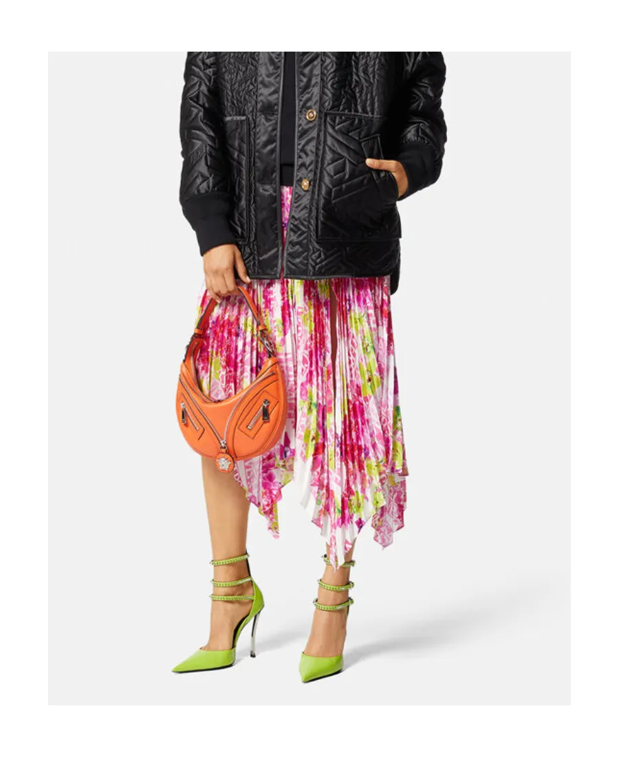 Versace Floral Printed Pleated Skirt