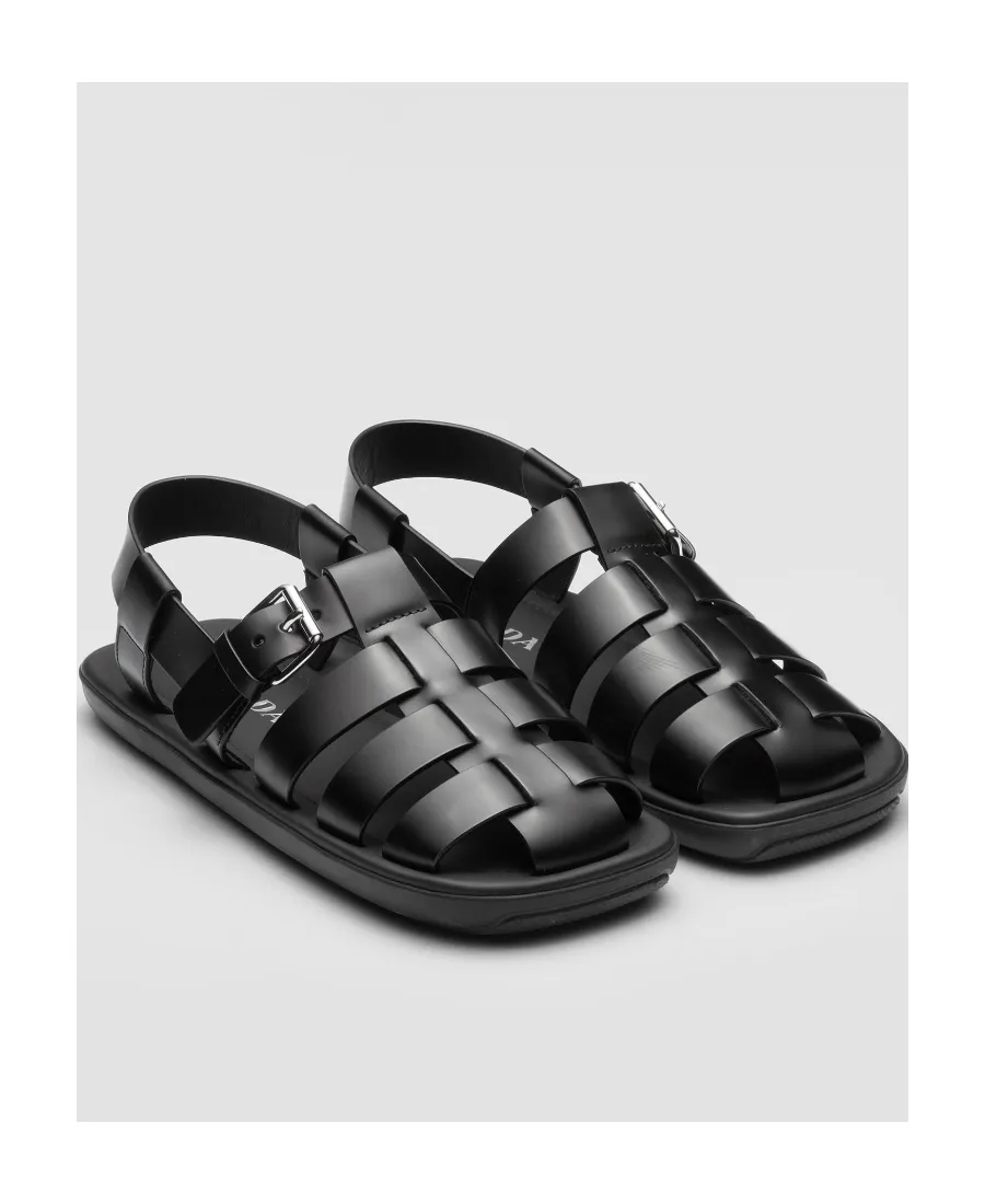 Brushed Leather Sandals