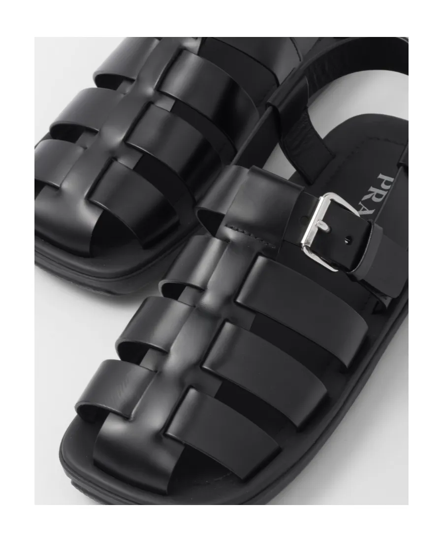 Brushed Leather Sandals