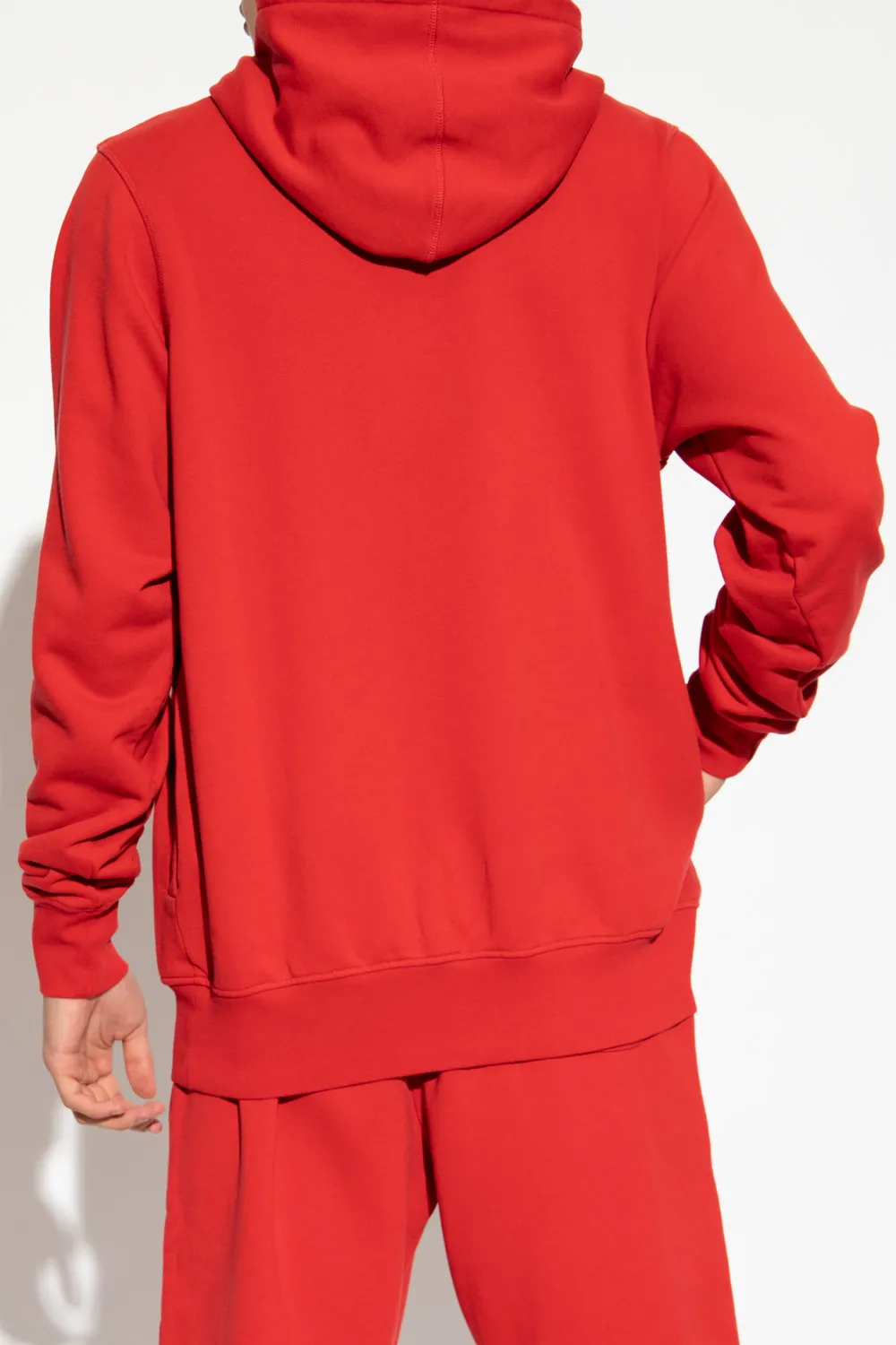 Logo-Patch Zip-Neck Hoodie