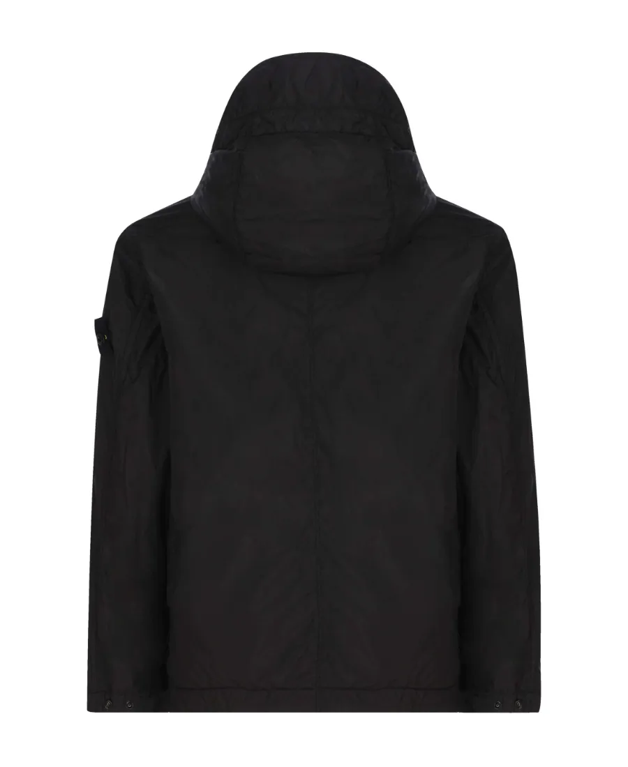 Stone Island Junior Logo Patch Hooded Zipped Jacket
