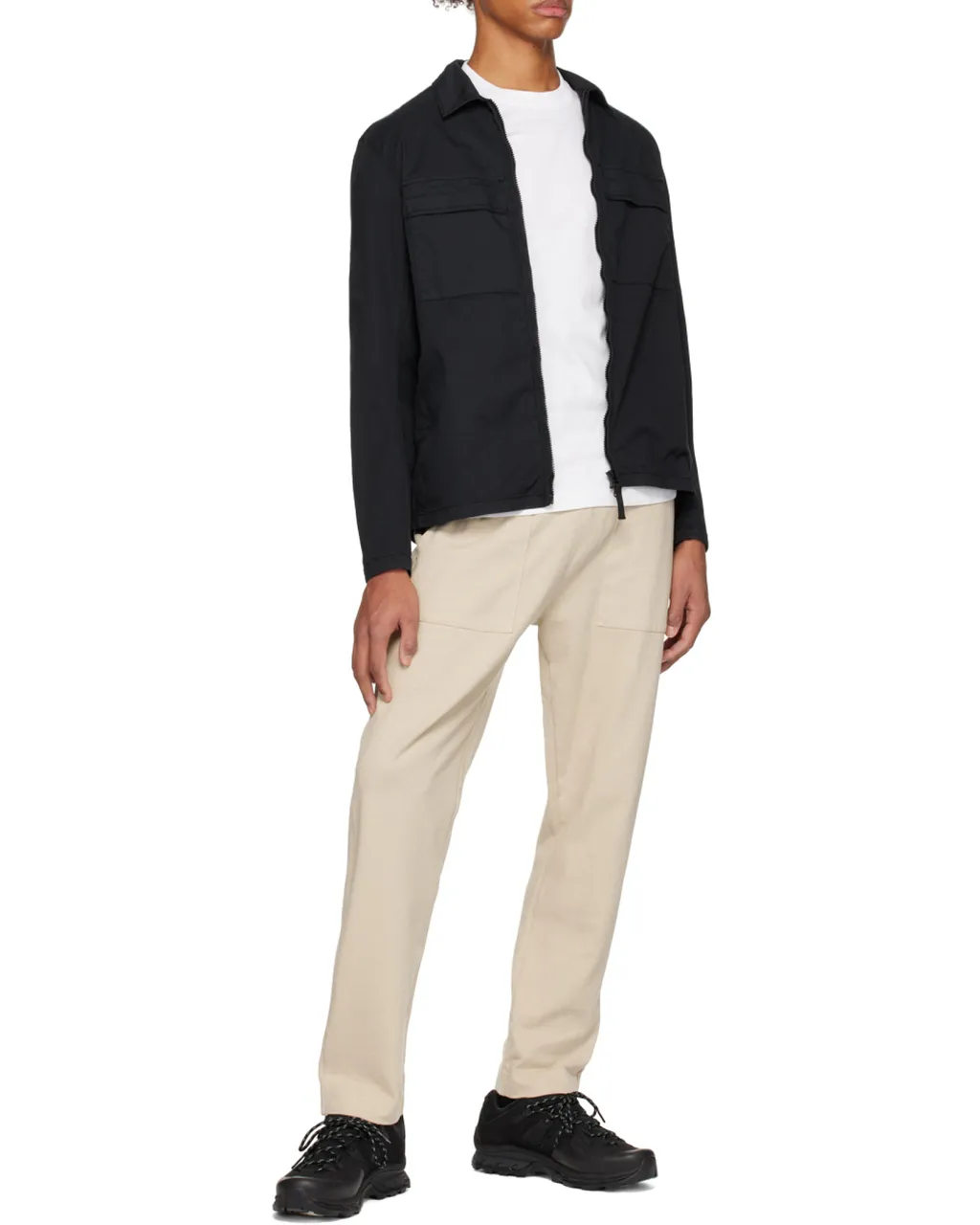 Zip-Fastening Long-Sleeve Shirt