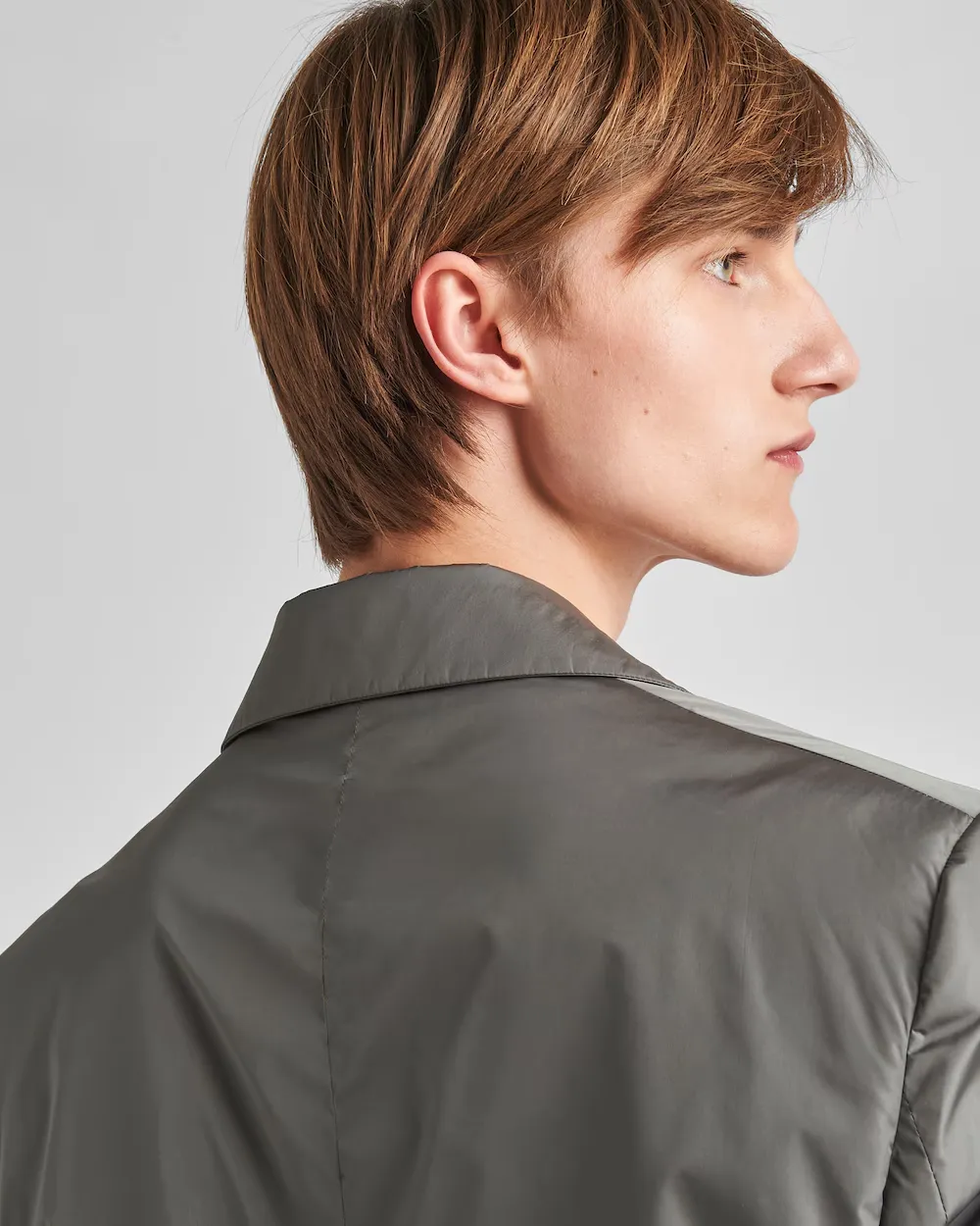 Single-Breasted Light Technical Fabric Jacket
