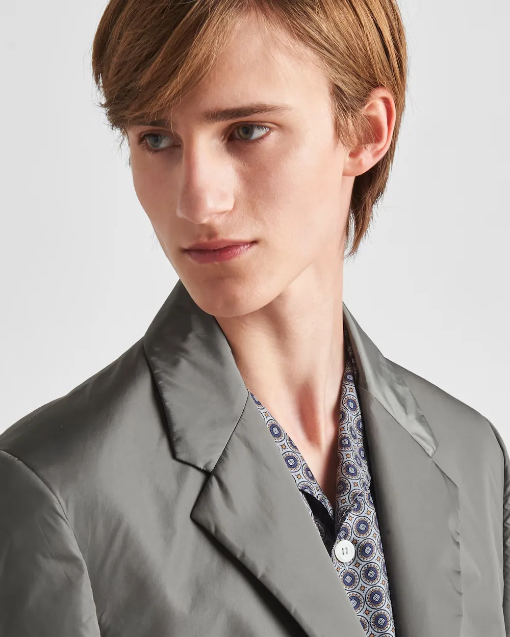 Single-Breasted Light Technical Fabric Jacket