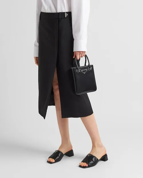 Prada Logo-Plaque Slip-On Sandals