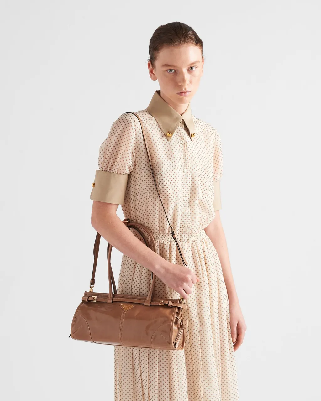 Prada Triangle-Logo Tote Bag