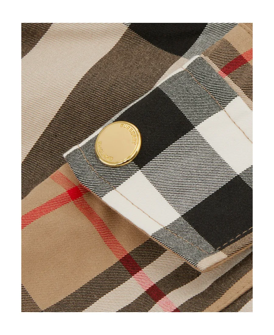 Mixed Vintage Check Cargo Trousers