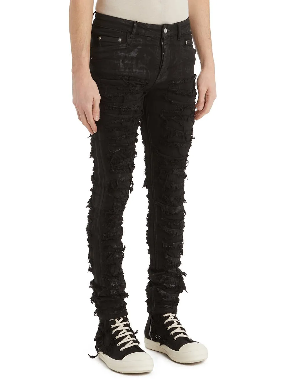 Black Tyrone Cut Jeans