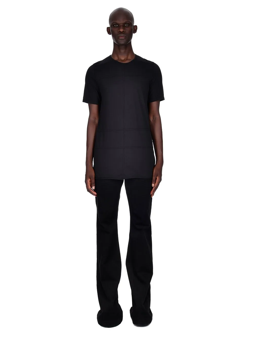 Black Plain Knitted T-Shirt
