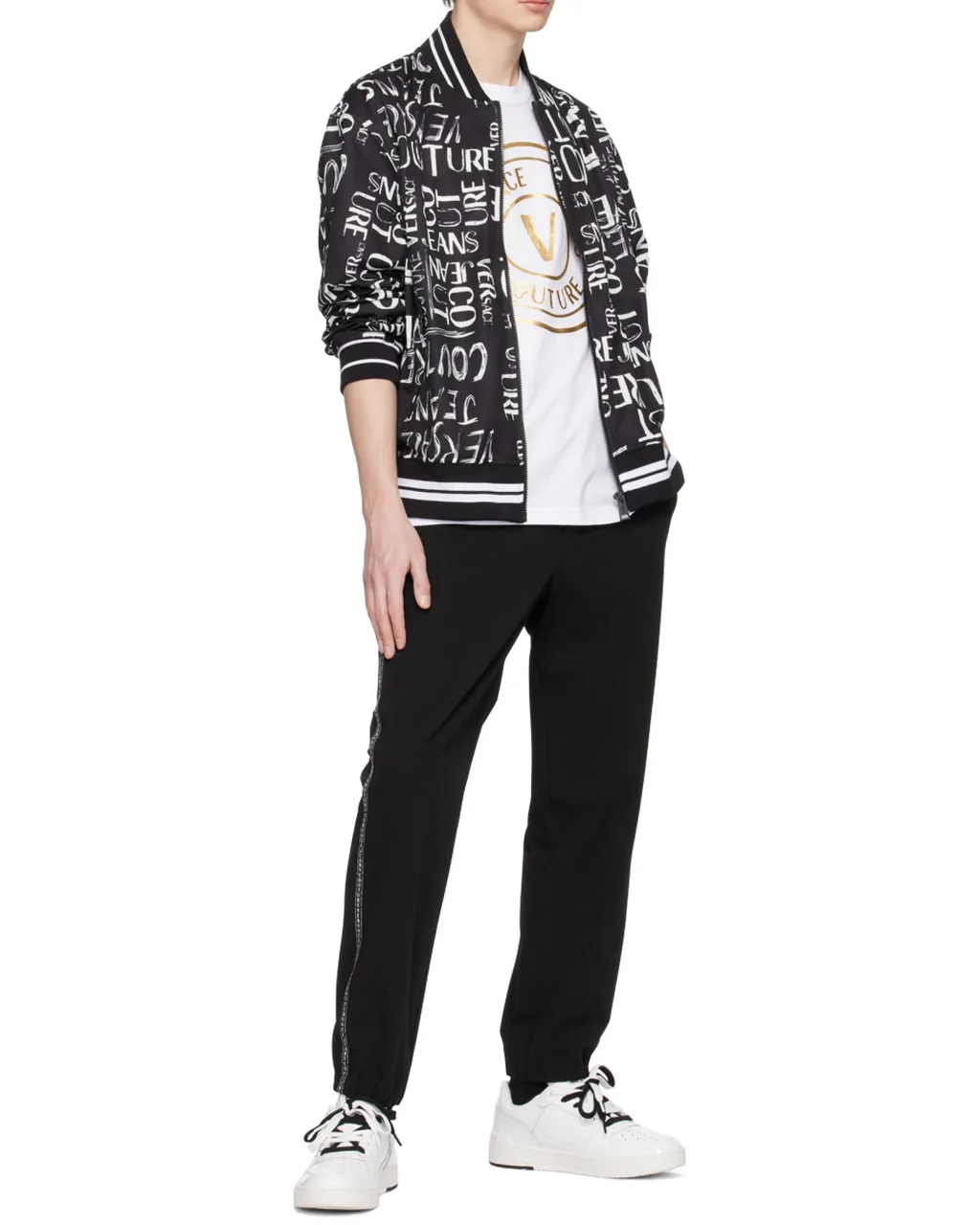 Versace Jeans Couture Logo Printed Crewneck T-Shirt