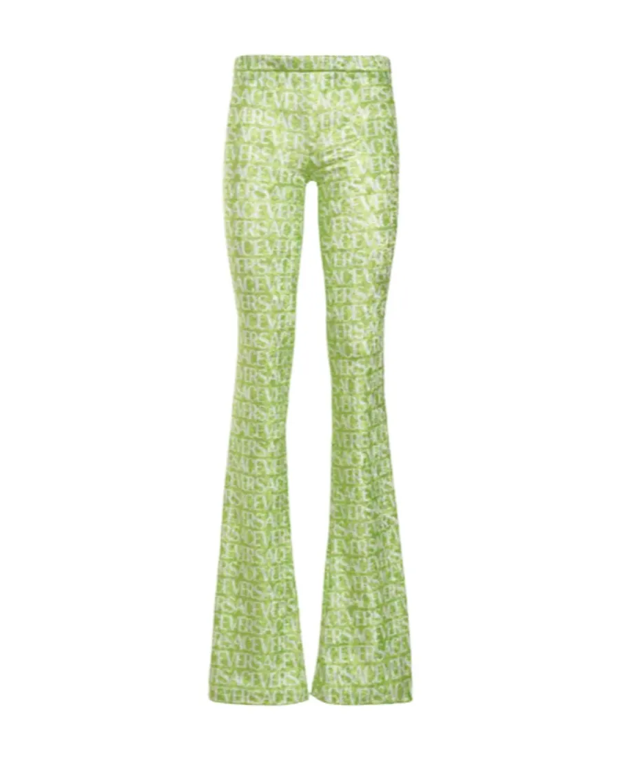 Logo-Print Flared Trousers