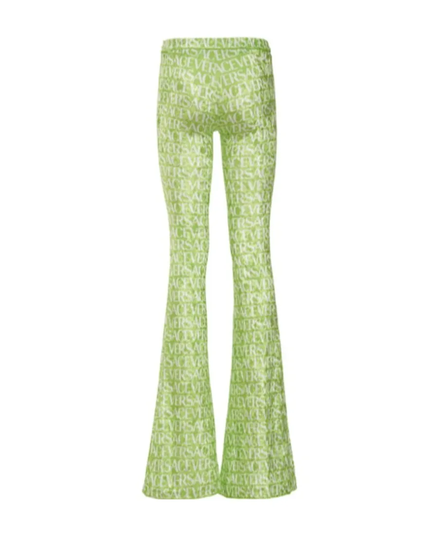 Logo-Print Flared Trousers