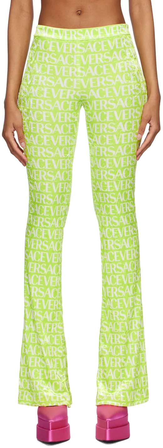 Logo-Print Flared Trousers