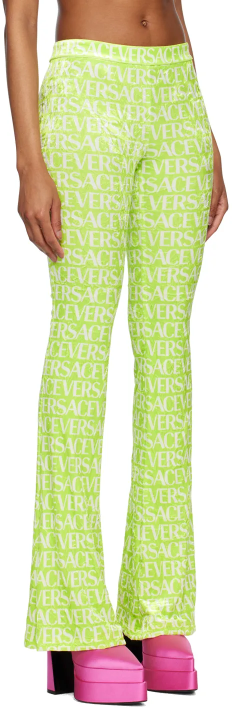 Logo-Print Flared Trousers
