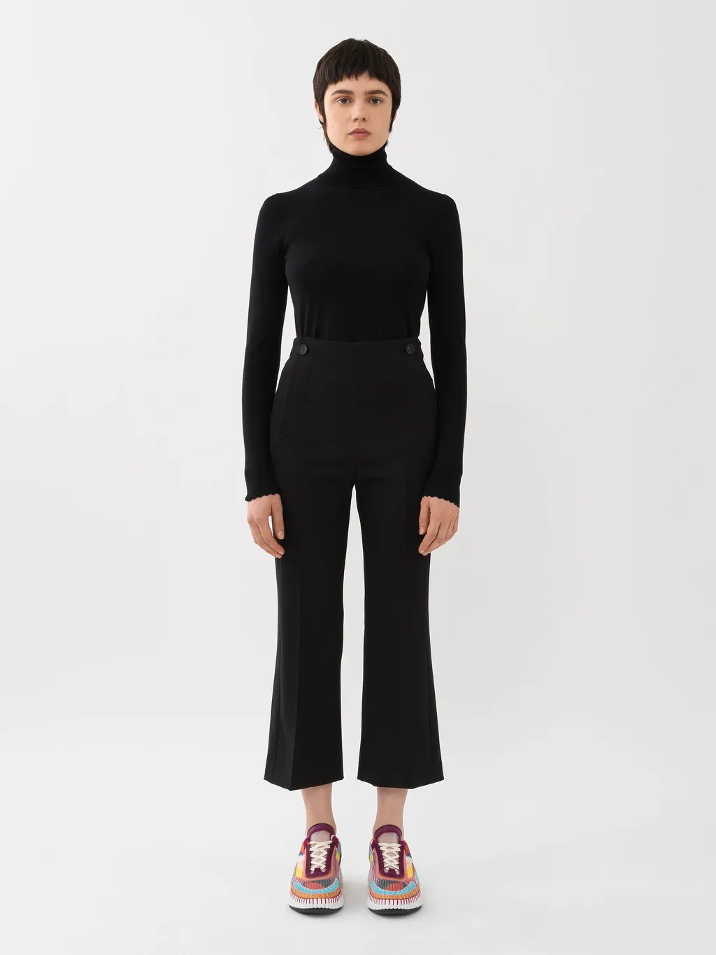 Chloé Cropped Flared Trousers