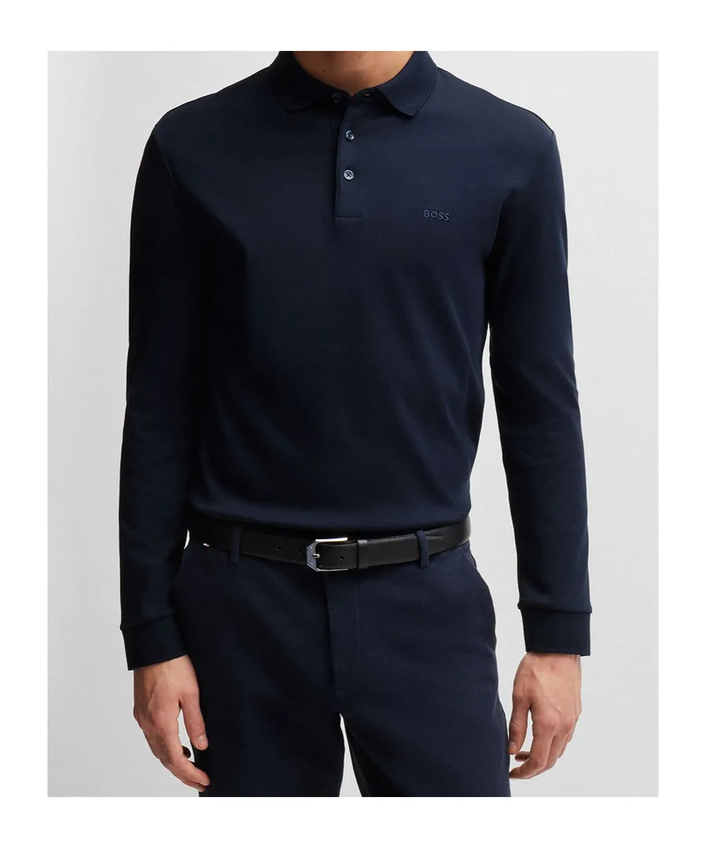 Long-Sleeved Polo Shirt