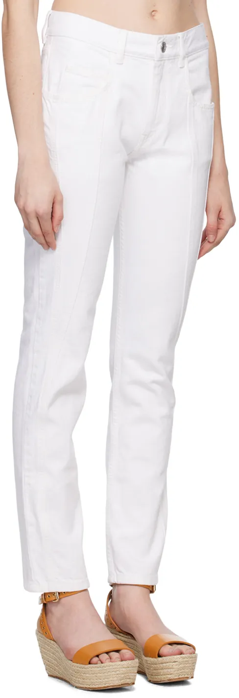 Isabel Marant Logo Patch Straight-Leg Jeans