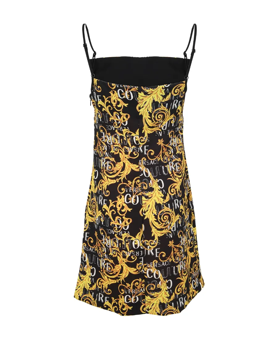 Versace Jeans Couture Logo Printed Sleeveless Mini Dress