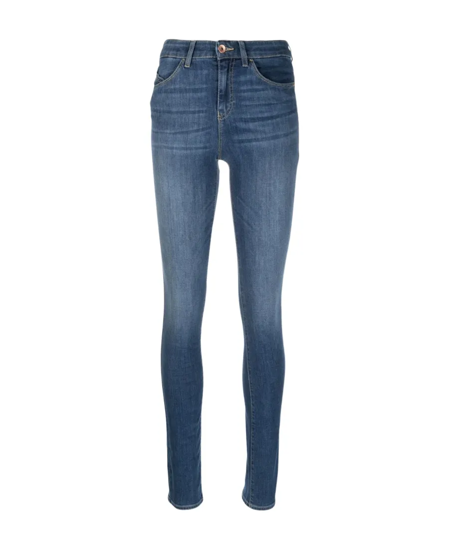 Embroidered-Logo Skinny Jeans