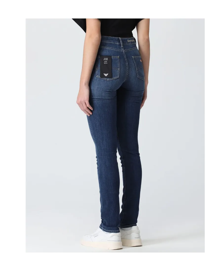 Embroidered-Logo Skinny Jeans