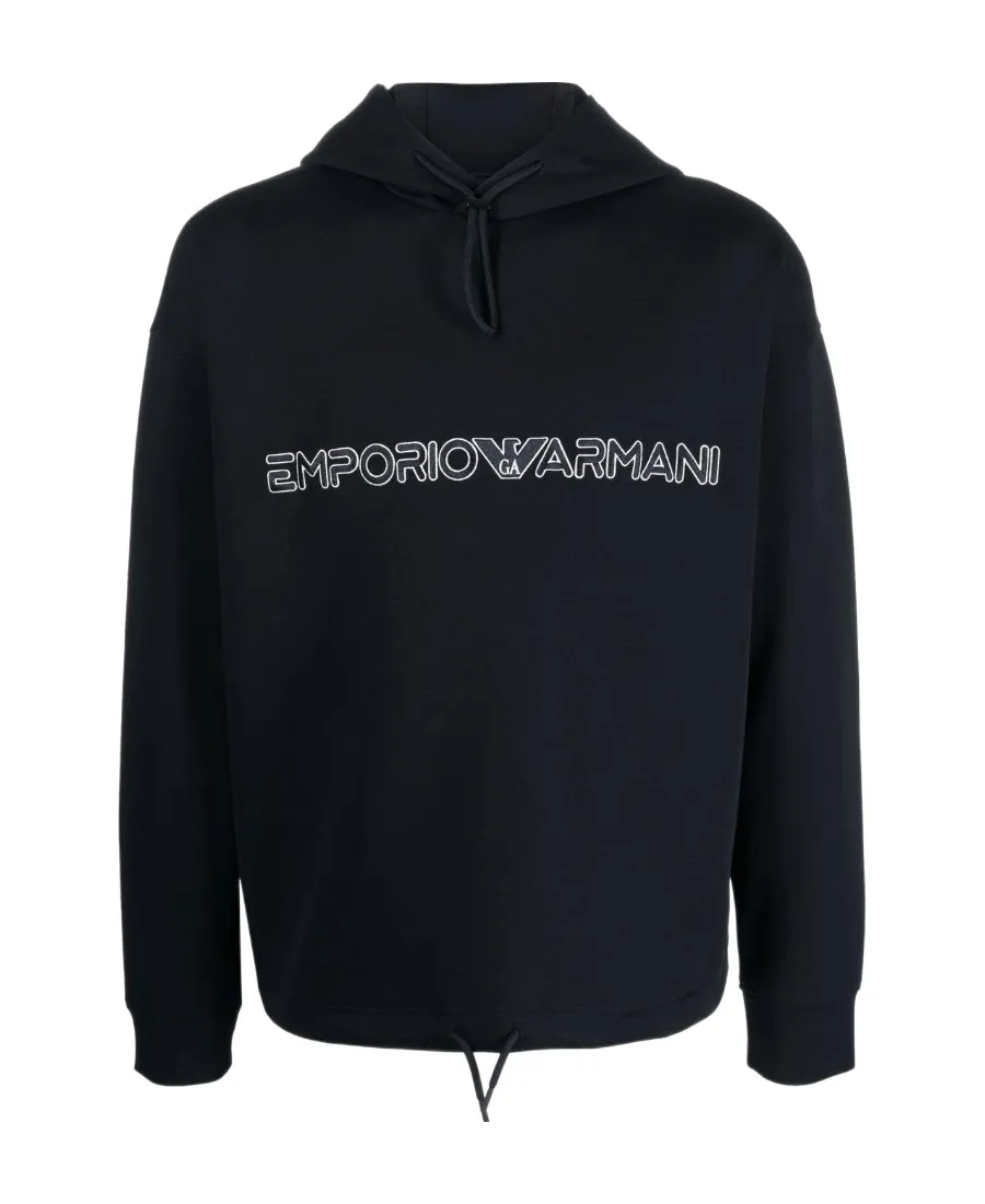 Embroidered-Logo Pullover Hoodie