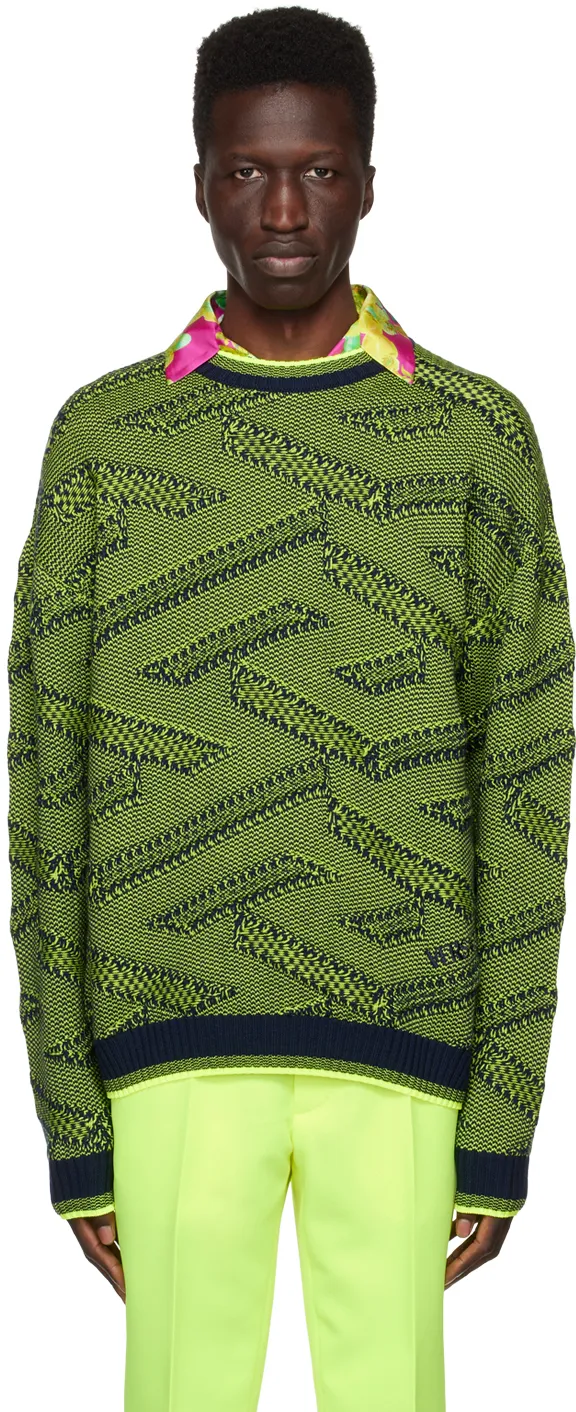 Greca Patterned-Jacquard Jumper