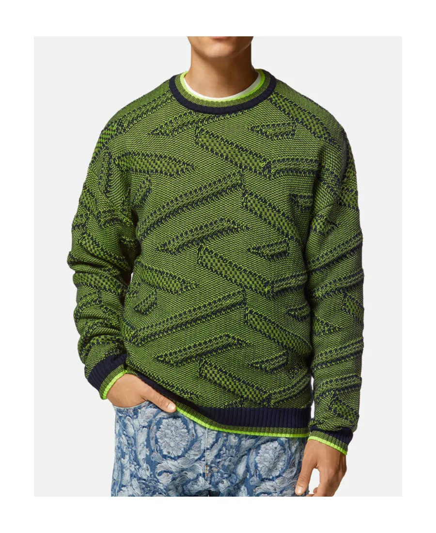 Greca Patterned-Jacquard Jumper