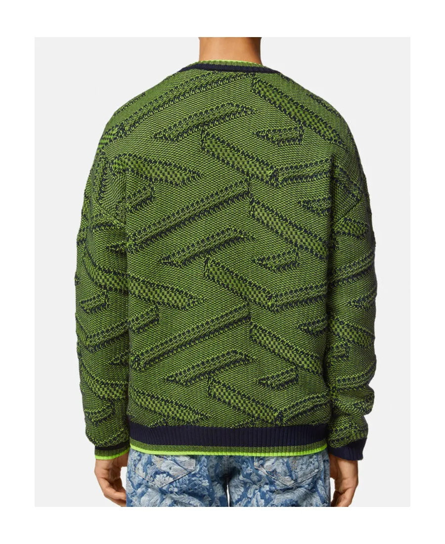 Greca Patterned-Jacquard Jumper