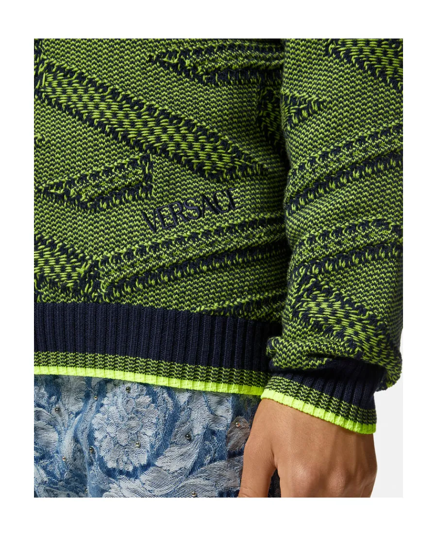 Greca Patterned-Jacquard Jumper