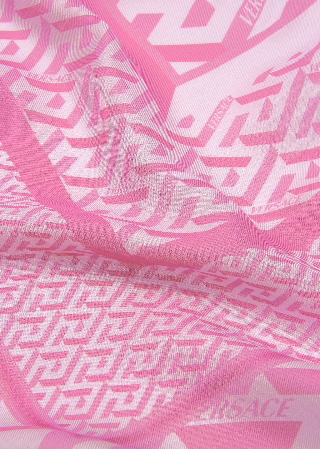 Versace Printed Raw-Cut Edge Scarf