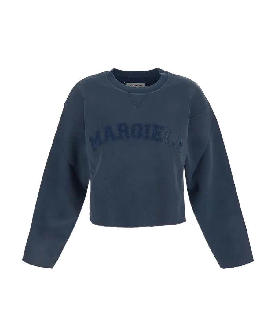 Maison Margiela Glitter-Embellished Logo Sweatshirt