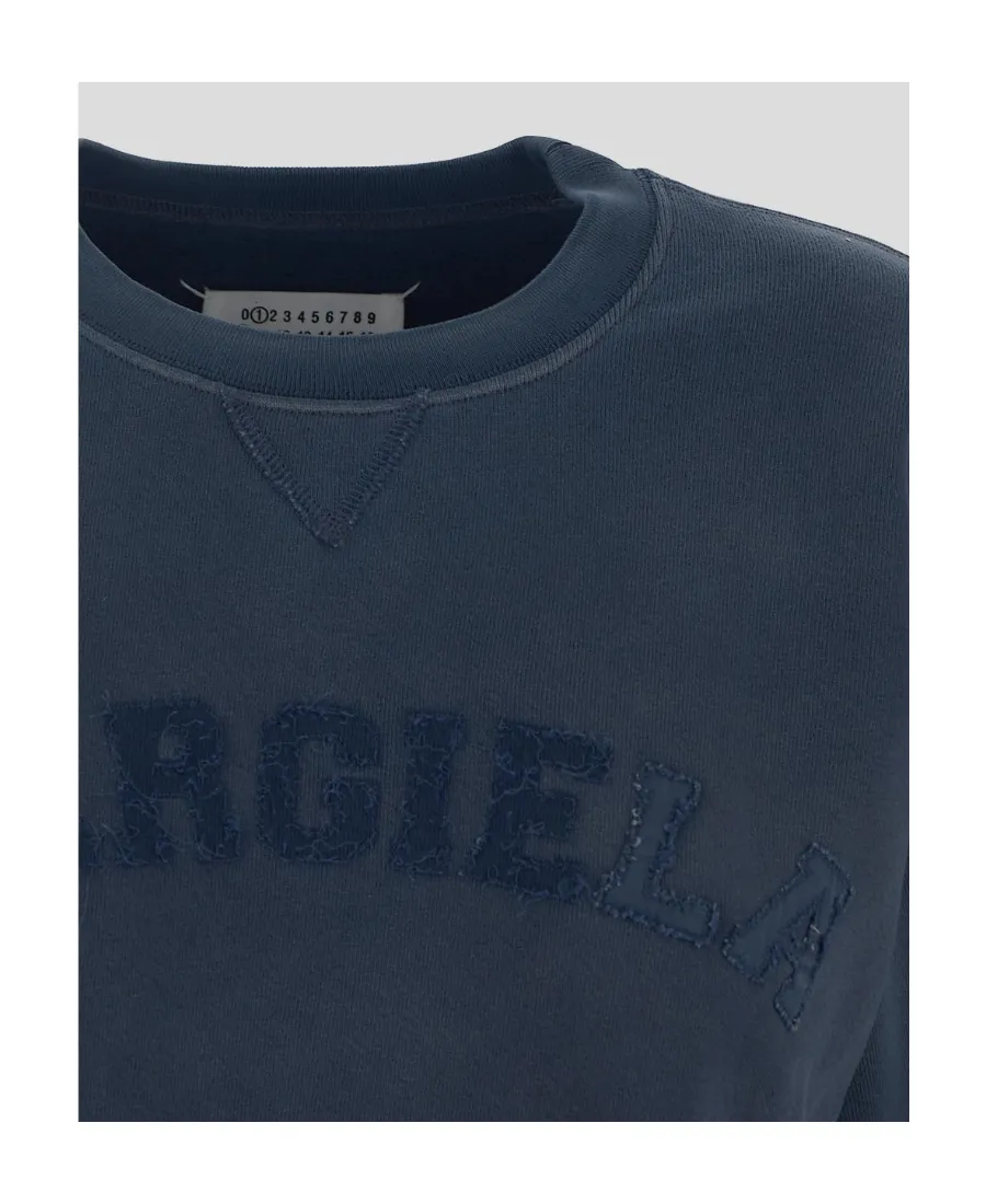 Maison Margiela Glitter-Embellished Logo Sweatshirt